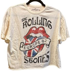 The Rolling Stones cropped t-shirt. 100% cotton. Size S